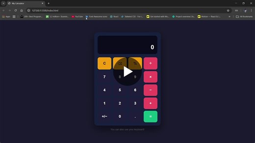 #javascript #html #css #webdevelopment #frontenddevelopment #vanillajs #buildinpublic #codingjourney #learnbydoing #developer #calculator | Farid Ullah