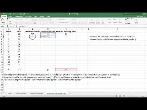 Forecasting: Exponential Smoothing with Trend Technique
