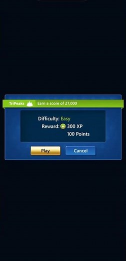 Microsoft Solitaire Collection TriPeaks Easy 11.14.2025