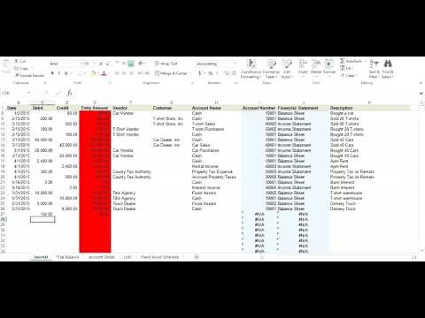 Fixed Assets Schedule Tutorial