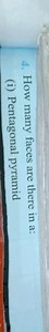 4. How many faces are there in a:(i) Pentagonal pyramid... | Filo