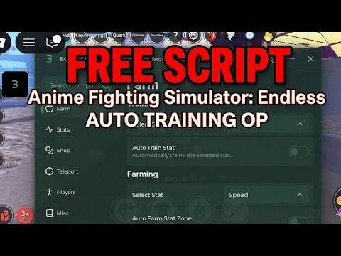 Anime Fighting Simulator:Endless Script Auto Training, Auto Farm Stats, Auto Kill OP Free Pastebin !