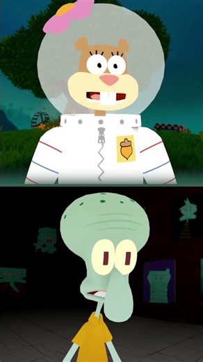 Sandy is Scared and Squidward is...Breedable? #spongebobsquarepants #funny #spongebobmemes #horror