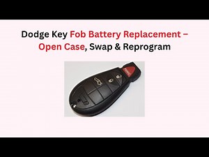 Dodge Key Fob Battery Replacement – Open Case, Swap & Reprogram