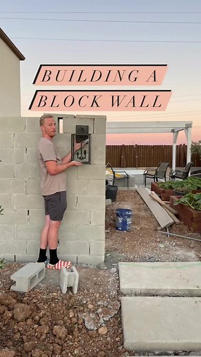 DIY Cinder Block Wall Building Process