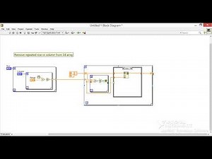 Remove repeated row or column from a 2D array in LabVIEW