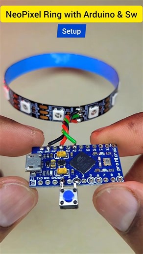 NeoPixel ring with arduino & switch 🤘 #circuitstories #arduino #ws2812b #experiment