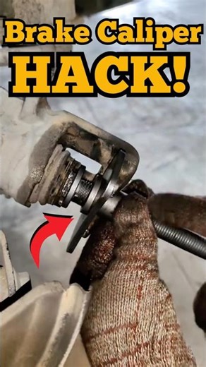 Brake Caliper Piston Press Hack You NEED To See! #mechanic #diy