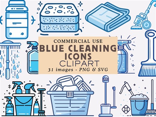 Blue Cleaning Icons Clipart Bundle Cleaning Logo House Chores Icons Cleaning Clipart Housekeeping Tools PNG Bundle Housework Vector Icons - Etsy