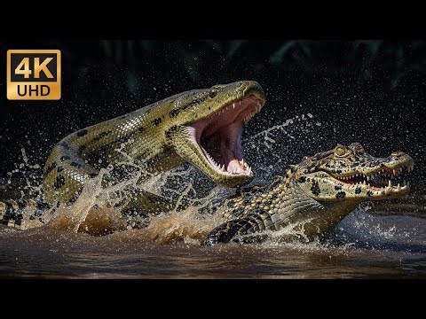 Wild Amazon: Night of the Giant Green Anaconda | Deadly Attacks & Feeding 4k | Animal Feast