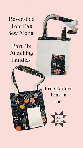 Make a Reversible Tote Bag with me! This pattern is free until October 31st with newsletter sign up, it makes an excellent trick or treat bag 🎃✨ In the final step of this sew along we're going to attach the handles using an X stitch which creates a nice sturdy hold. I have a tendency to over pack my bags so I made sure this bag could handle carrying books, a laptop & water bottle without ripping at the handles. let me know if you have any questions, happy sewing! #blockcollectivepatterns #block
