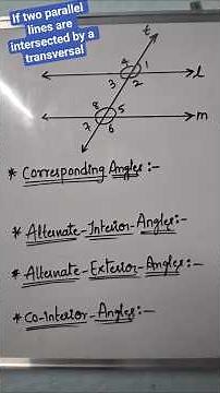 when two parallel lines intersected by a trasversal.. then let's check how many angles formed??