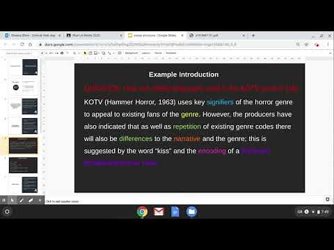 A Level Media Studies: Essay Technique