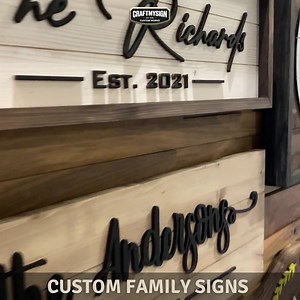 4.9M views · 15K reactions | Add a personal touch to your home  With Craftmysign.com you can customize wooden and metal signs. to decorate your home, office, ranch, cabin, he cave, she shed, or they den. | Craftmysign | Facebook