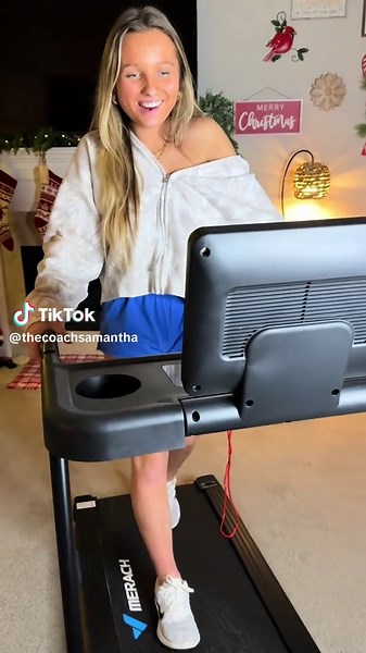 The perfect treadmill for our busy family and you can get an extra 10% off with code samantha! 🔗 in bio! @Merach fitness #Merach #MerachT12 #T12treadmill #HomeWorkout #ad