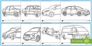 Car Colouring Sheets