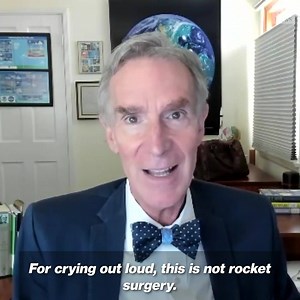 Bill Nye The Science Guy has a simple message for many of the same people who grew up learning from his TV show: Choose to stay at home and you will save lives. "For crying out loud, this is not rocket surgery," he told Nightline. https://abcn.ws/33snzd6 | ABC News