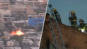 Firefighters battled huge fire on roof deck of South Philly home
