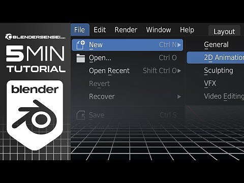 How To Open A New File In Blender