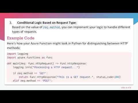 How to Differentiate HTTP Request Methods in Python Azure Functions