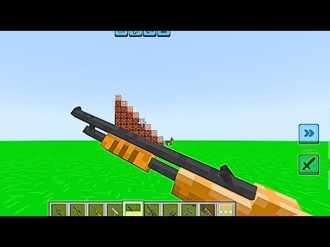 Simple guns addon in Minecraft PE - Mcpe - Weapons - machines guns - 3D