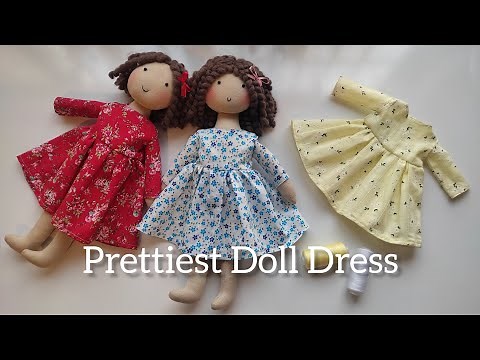 How to Sew a Doll Dress? the Cutest Dress For Your Doll😍Free Pattern