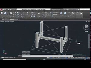 Autocad Tutorial 3D Bahasa Indonesia | Cara membuat gambar meja 3 dimensi dari 2D