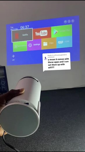 PixieCast Smart Projector with Netflix, YouTube & Google Play | Mini Projector