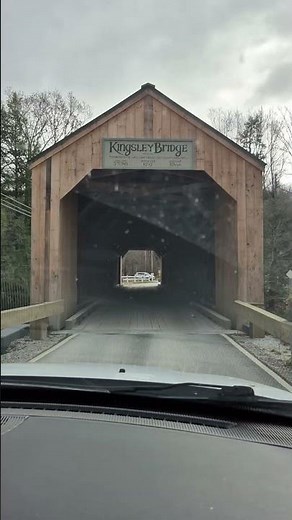 The Kingsley Bridge 🌉 in Rutland Vermont Which is a Beautiful Wooden Bridge 11/17/25