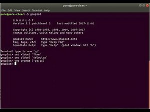 Using the gnuplot for plotting graphs