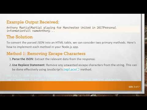 How to Transform JSON Data into a Beautiful HTML Table with Node.js