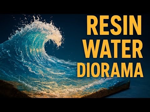 #55 Realistic Resin Water Diorama | Epoxy Resin Ocean Scene with Waves & Splash Effects