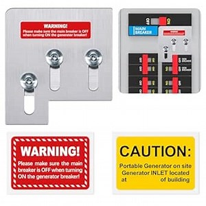 Generator Interlock Kits for Square D QO or Homeline 150 and 200 Amp Panels, 1 3/8 Inches Spacing, Brushed Nickel