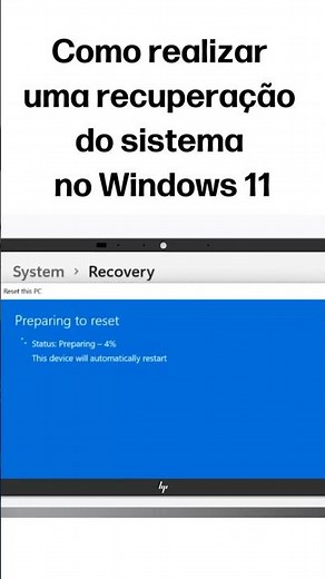 Como realizar uma recuperação do sistema no Windows 11 | HP Support