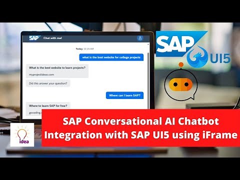 SAP Conversational AI Chatbot Integration with SAP UI5 using iFrame