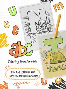 ABC Coloring Book for Kids | Learn Alphabet A to Z | Printable Educational PDF - Etsy
