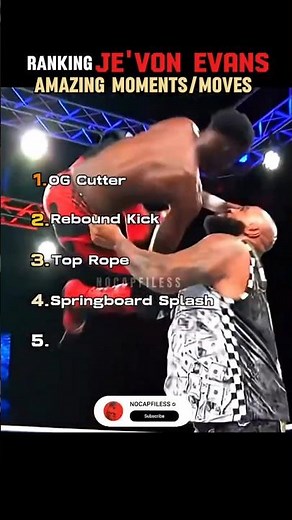 Je'von Evans Some Insane Moments in WWE NXT💥