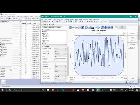 Run chart/line plot using graph builder - JMP