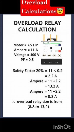 ⚡Overload Relay Setting in 30 Seconds!