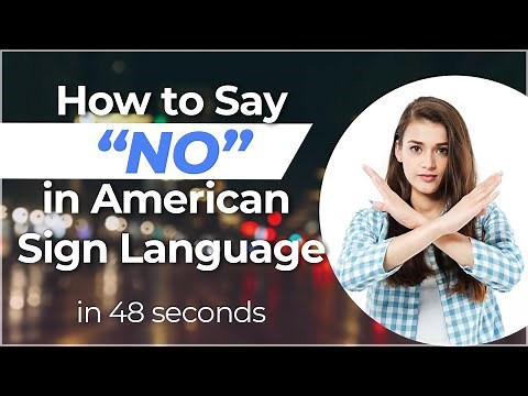 How to sign NO in ASL?