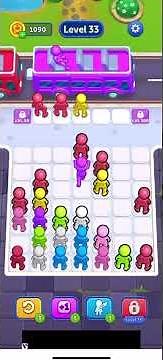 Bus Jam Level 33 Walkthrough Tutorial #busjam #busjamgame #busjamlevel