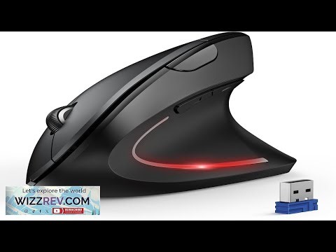 TECKNET Ergonomic Mouse Wireless Bluetooth Vertical Mouse 4800 DPI Optical Tracking 6