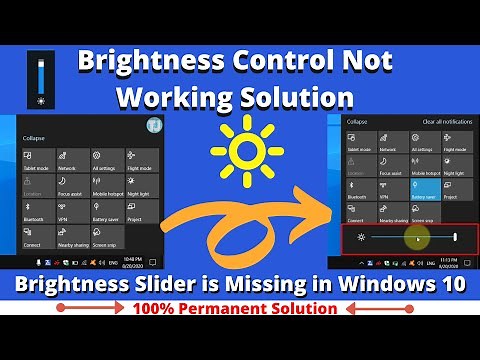 Brightness Control Not Working Solution🔆✔ | Brightness Slider is Missing in Windows 10 | 100% Fixed😃