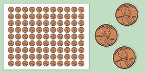 Printable Play Money: Penny Coin