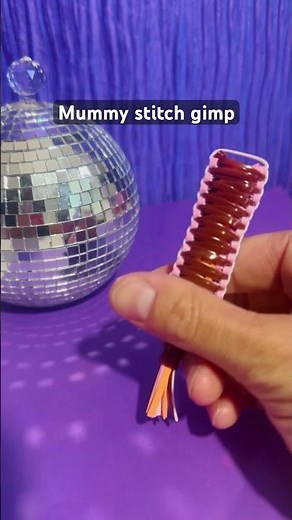 Mummy stitch gimp keychain