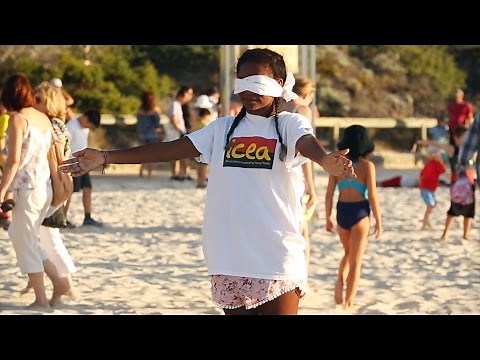 Blind Trust Experiment - Aboriginal Girl Puts Her Faith in Humanity