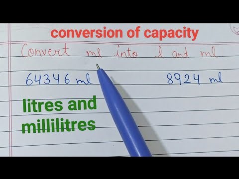 Convert ml into l and ml| conversion of capacity|ml into l and ml#capacity #conversion #litresandml