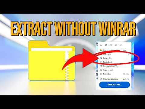 How To Extract WITHOUT WinRAR or 7 Zip (Windows 10 or 11)