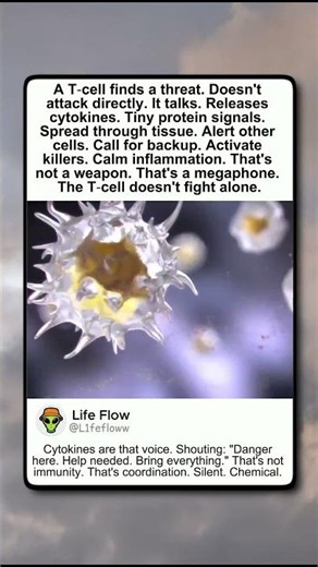 T-Cell Releases Cytokines to Call Backup — Not a Weapon. A Megaphone. 'Danger Here. Help Needed.