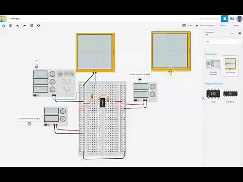 TinkerCAD Example Inverting Amplifer